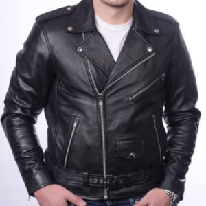 Ironwood Black Biker Leather Jacket