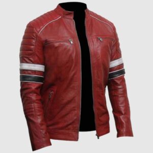 Mens Smooth Lamb Leather Moto Jacket